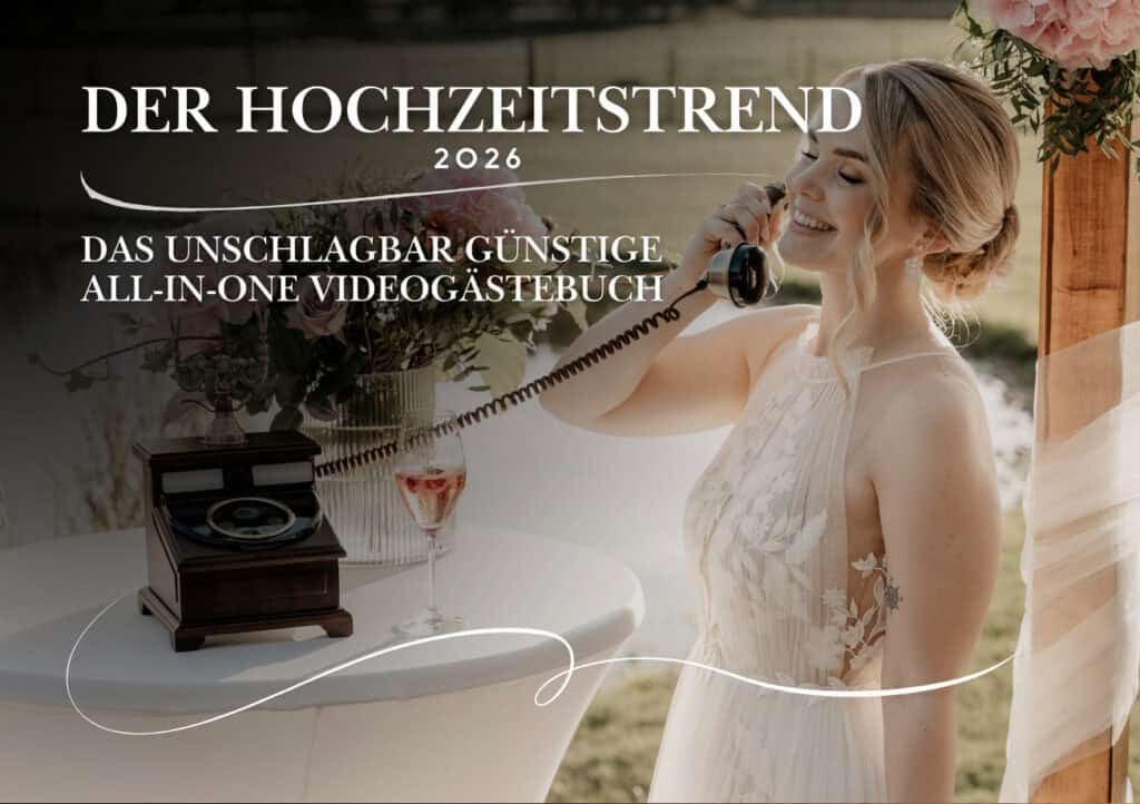 Der Hochzeitstrend 2026: Das unschlagbar günstige All-in-One Videogästebuch
